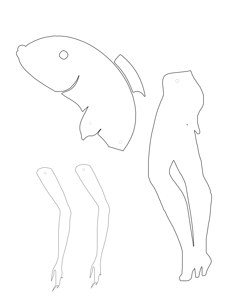 Reverse mermaid articulated craft 