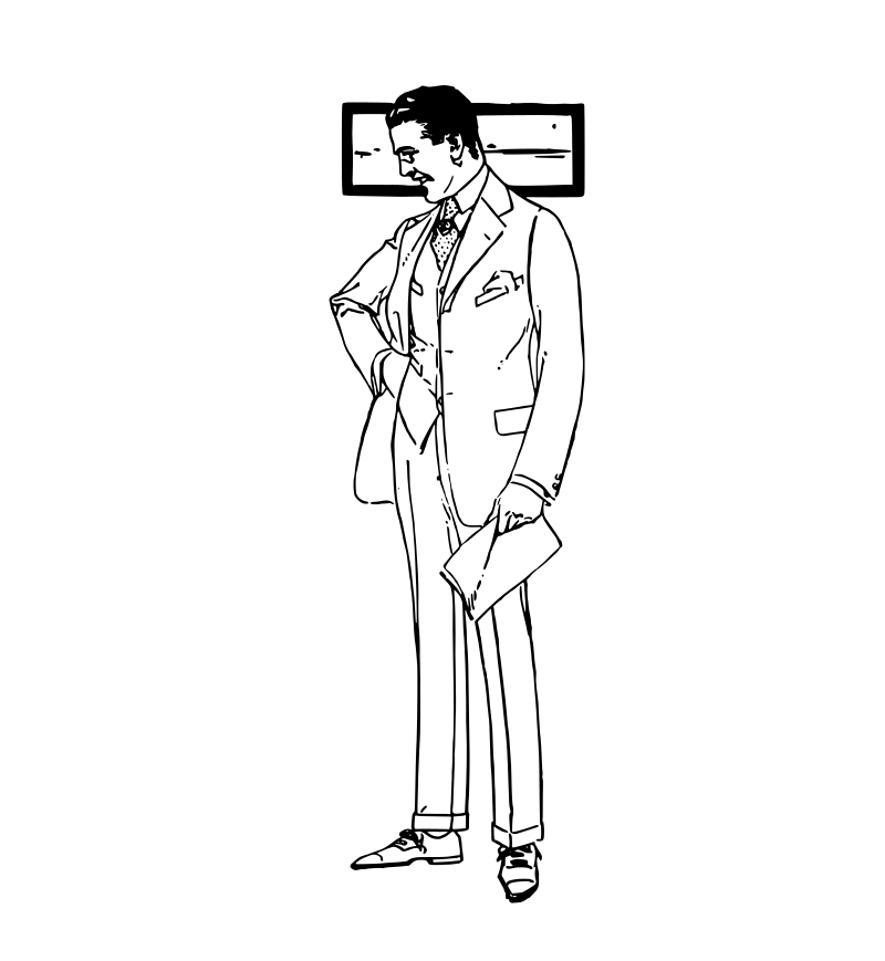 Suit Man Looking Down