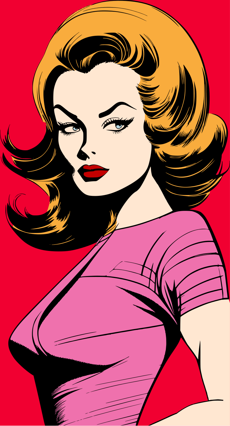 1960s woman colour remix