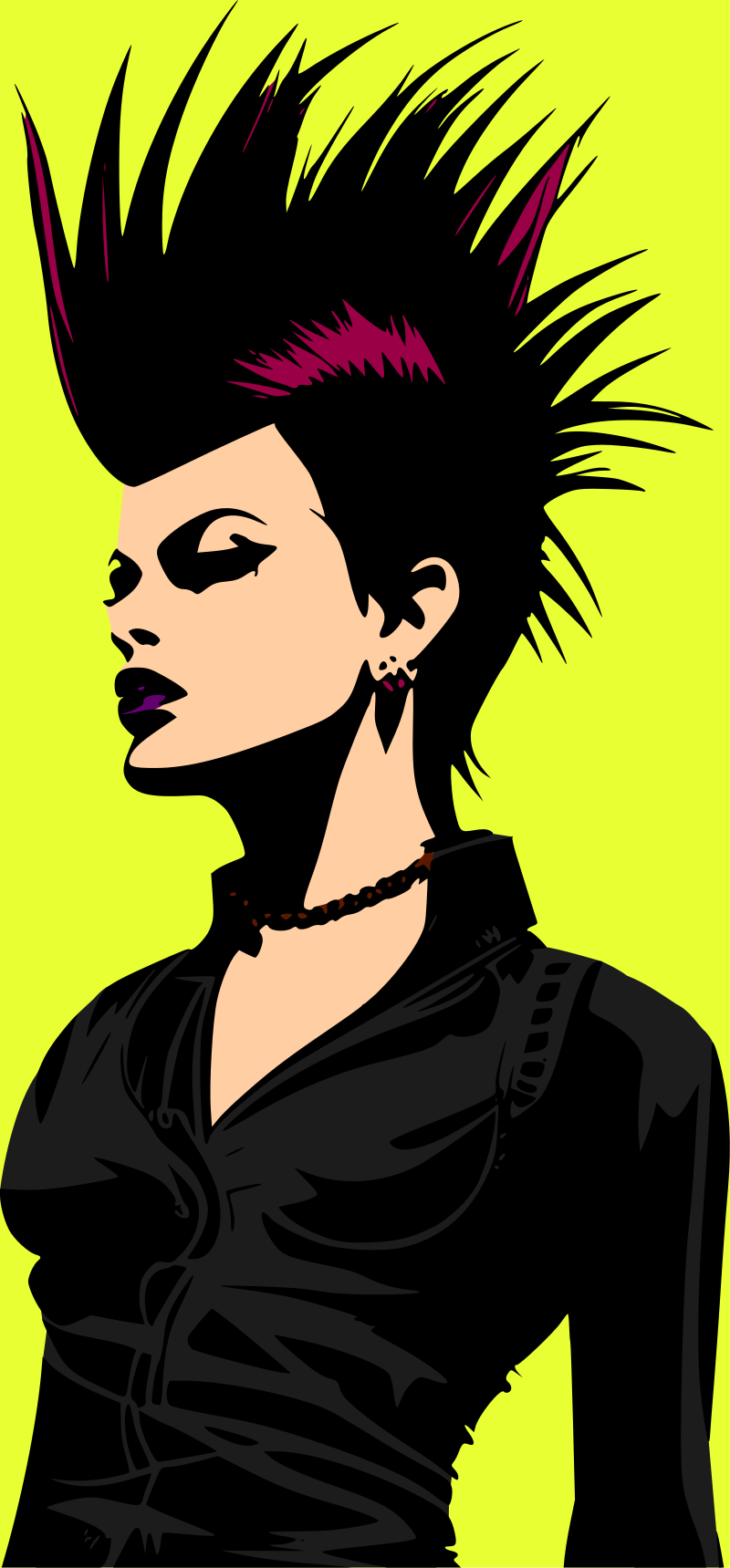 Mohawk punk stencil remix