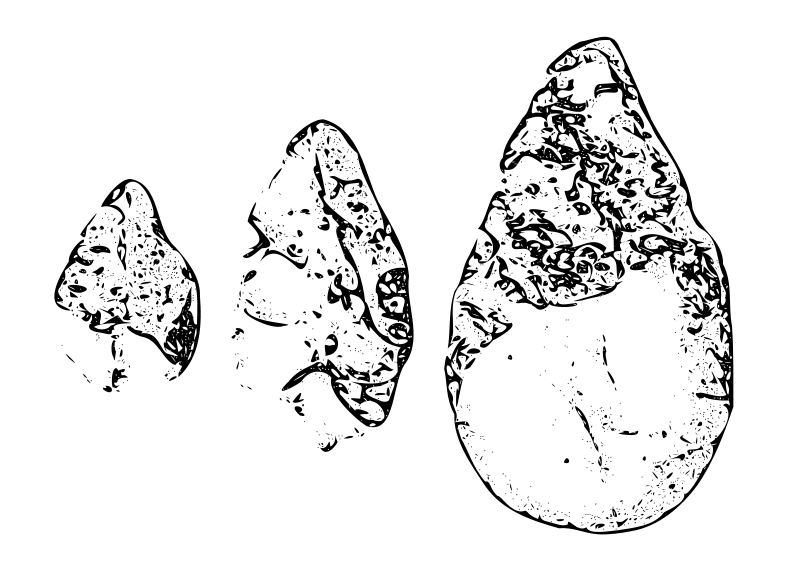 Trois silex taillés