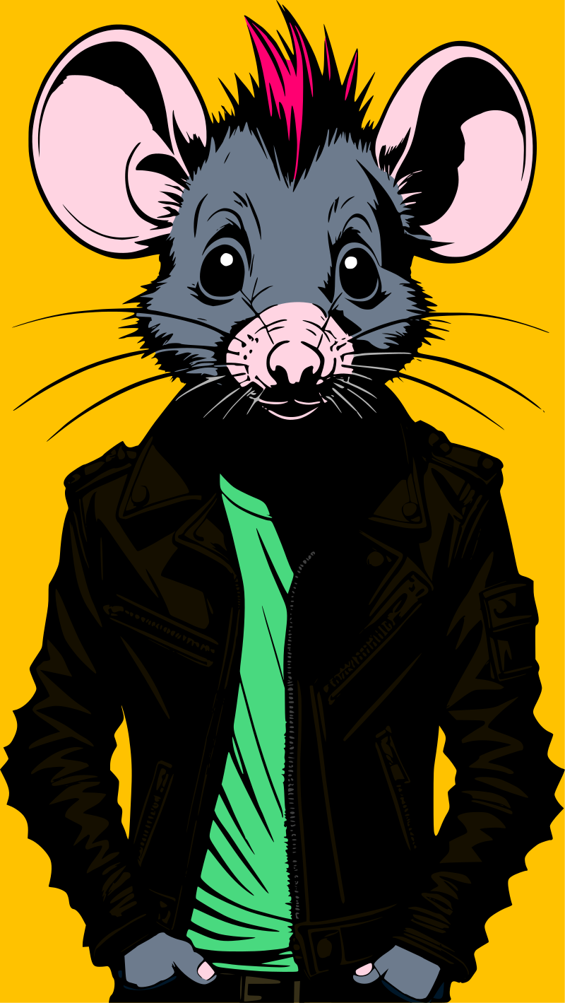 Cartoon punk rat remix