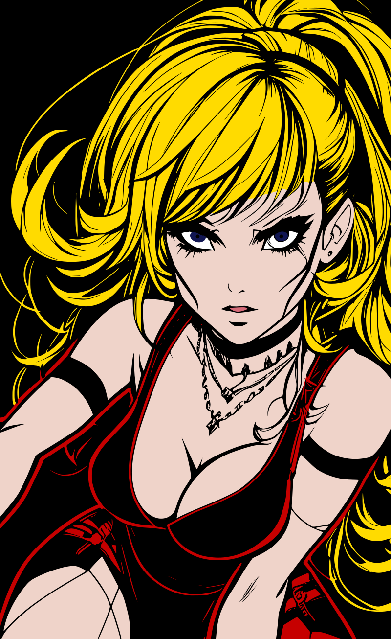 Horror comics woman remix