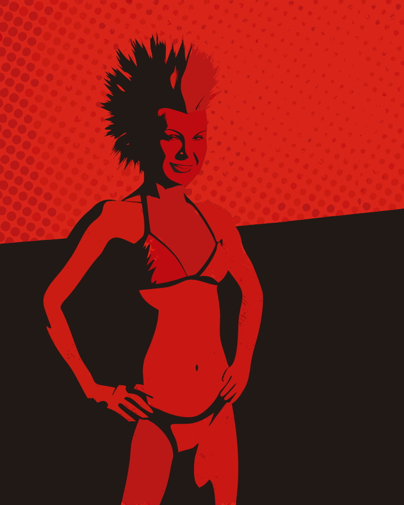 Punk woman poster art