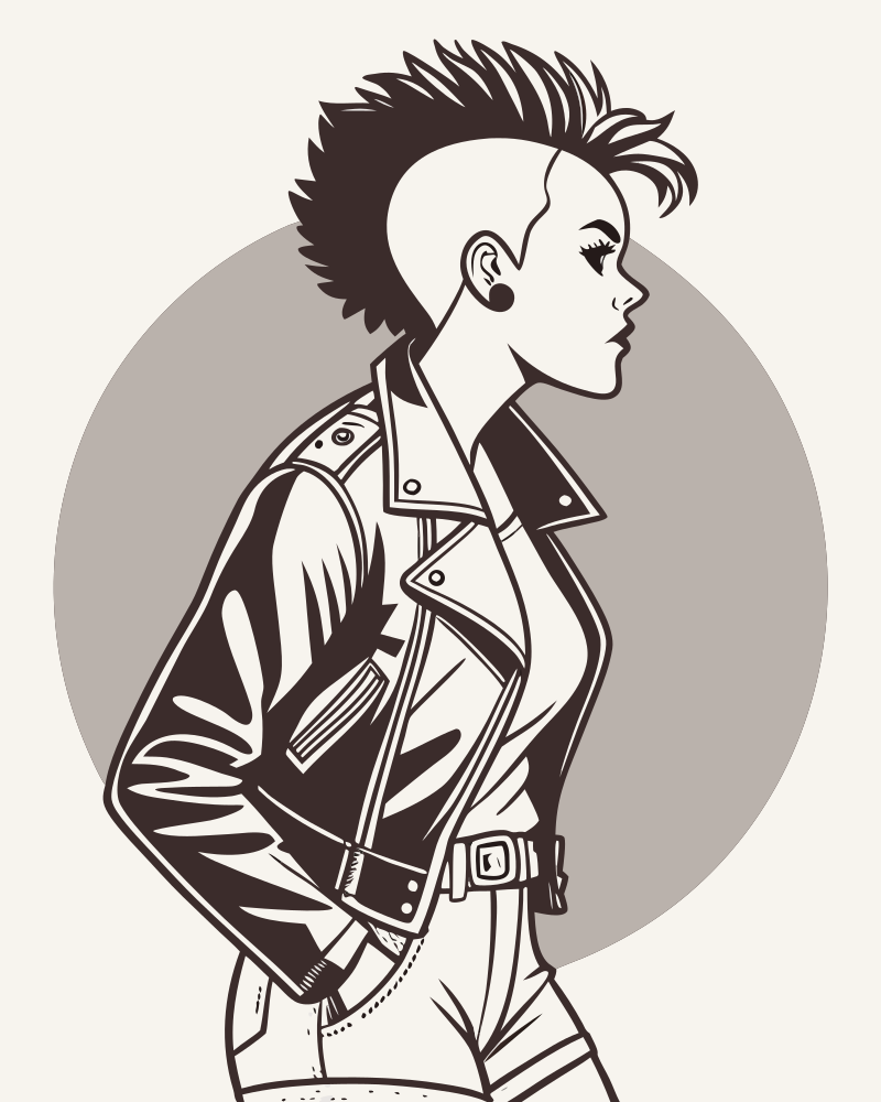 Punk with mohawk