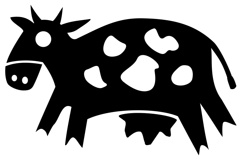 Cartoon Cow Silhouette