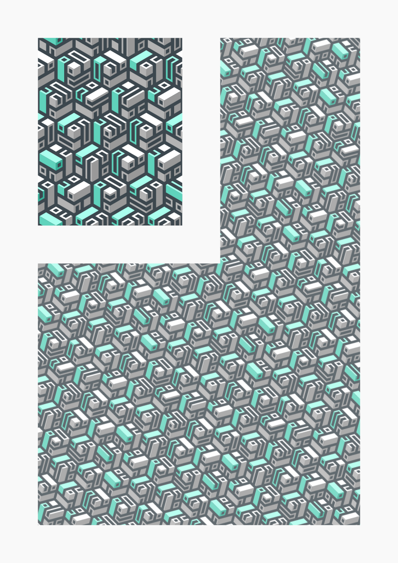 Cybernetic cubes - light blue