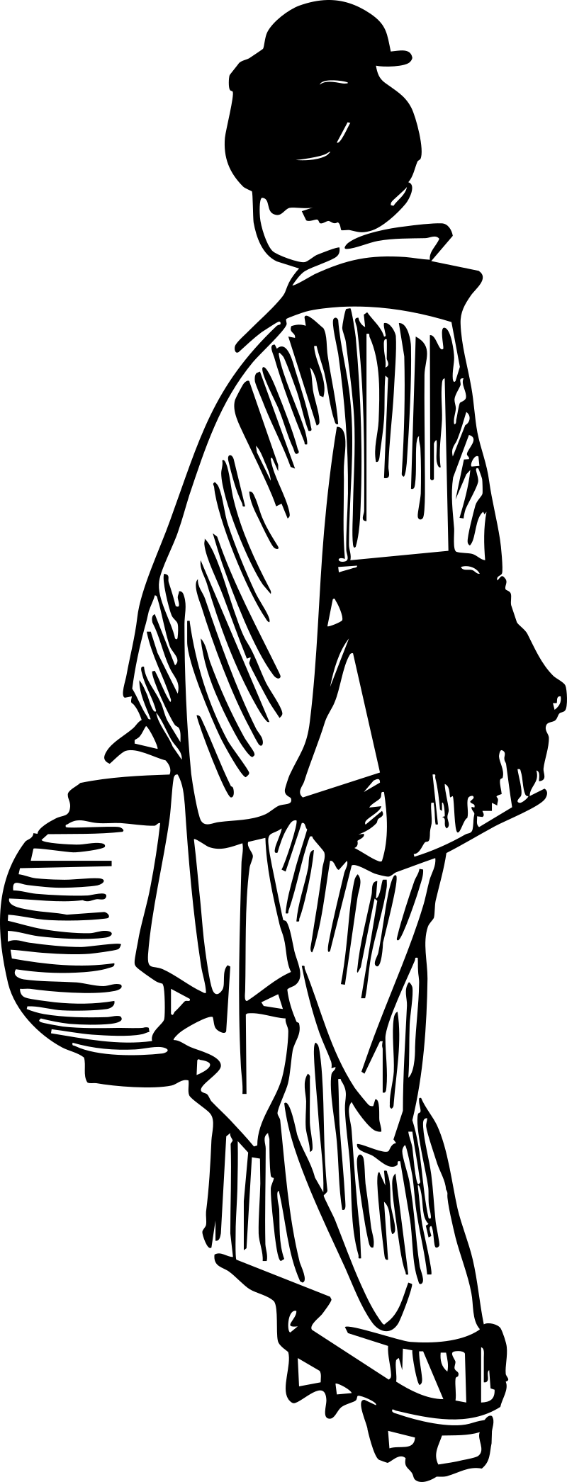 Japanese person from the back