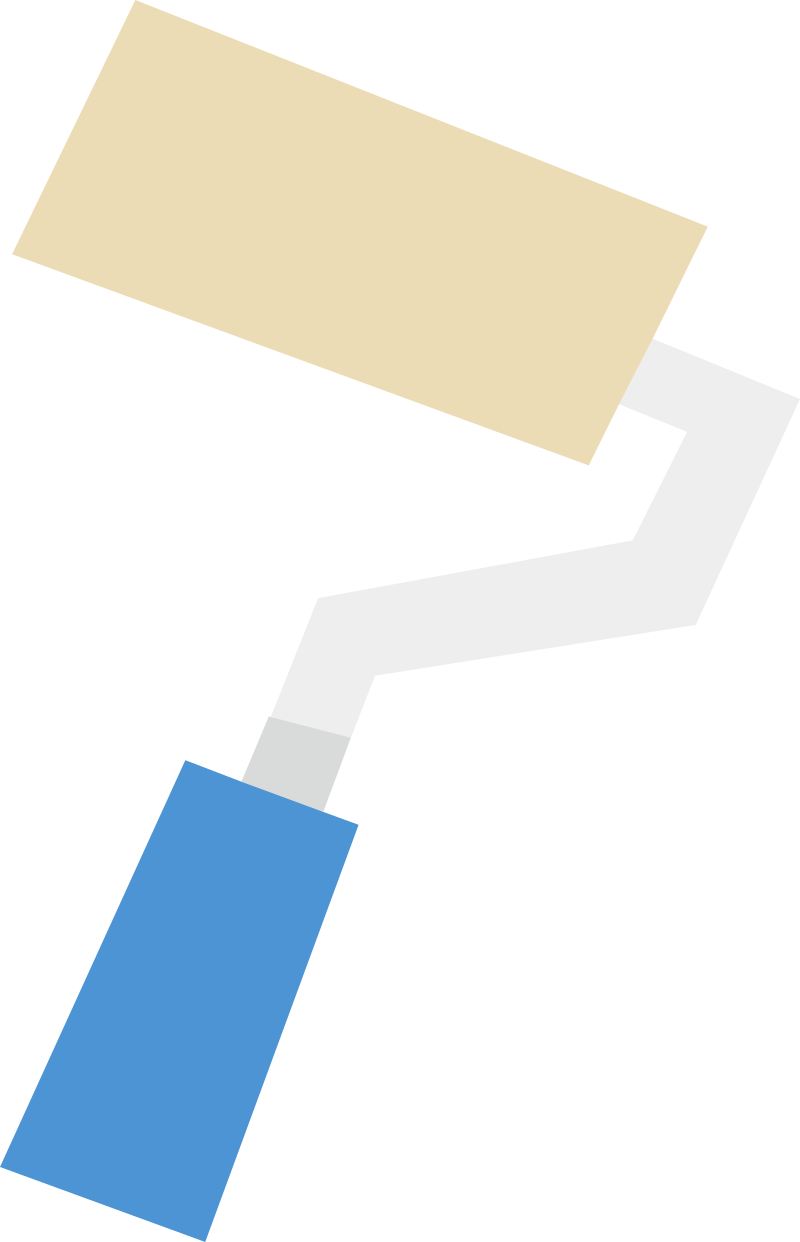 Blue Paint Roller Brush Icon