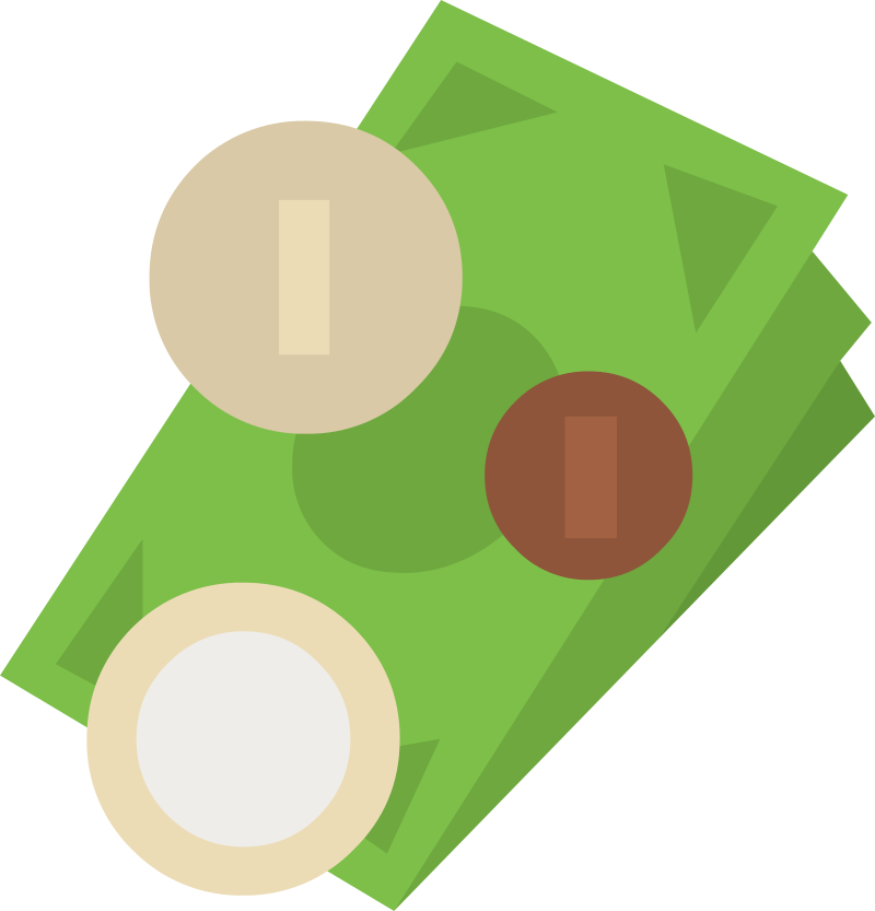 Money Coins and Bills Icon