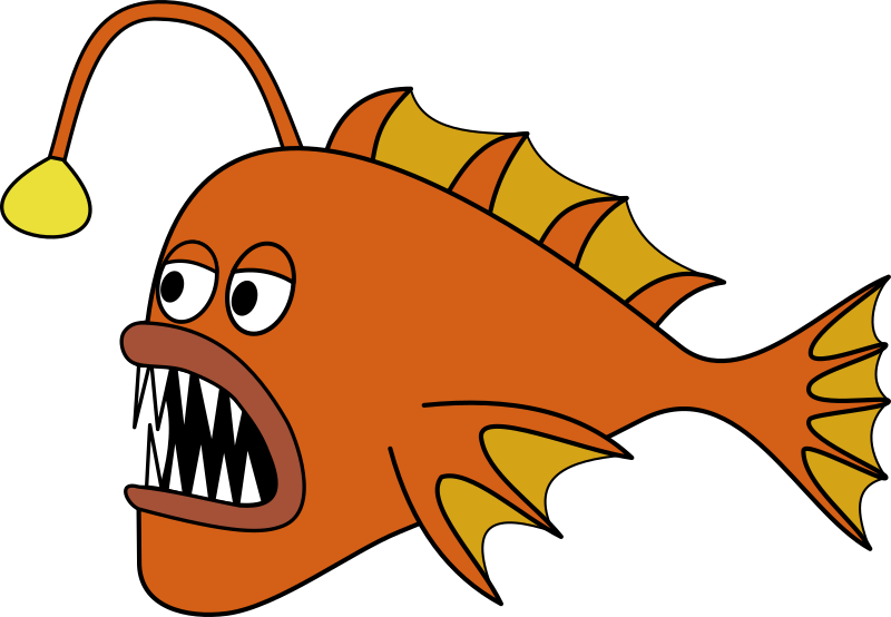 Cartoon anglerfish
