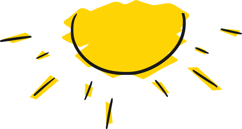 Lazy Hand Painted in Cartoon Sun Top