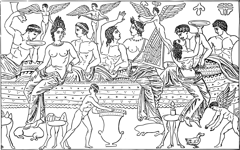 Topless Group of Ancient Greeks