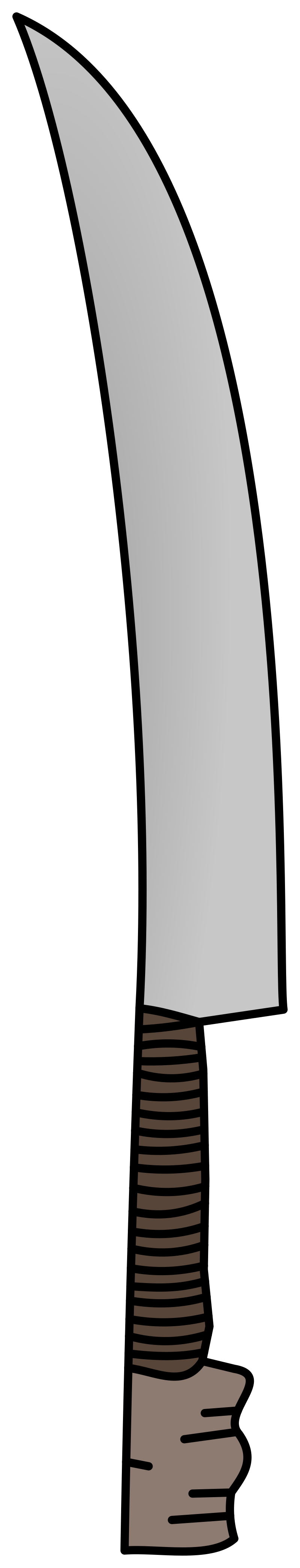 Ming Dynasty Chinese Military Knife Drawing