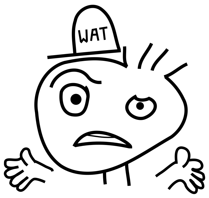 Weirded Out Cartoon Face with Hands