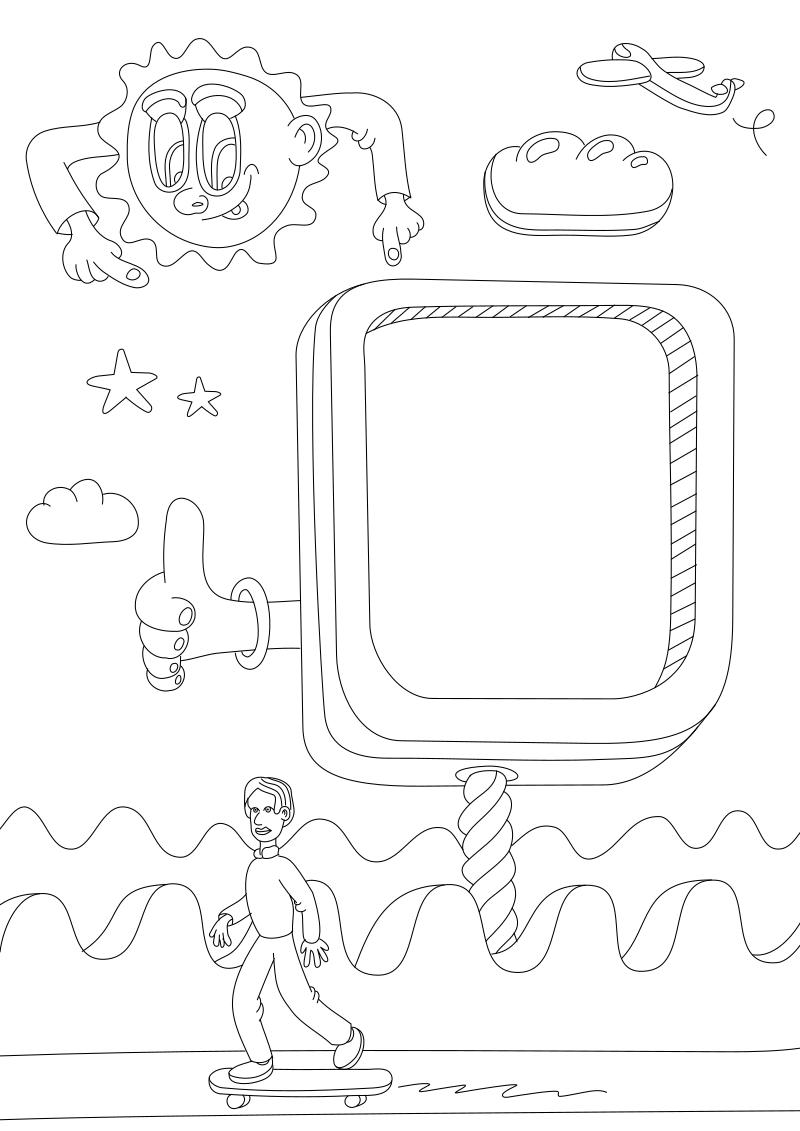 A FRAME along A ROAD