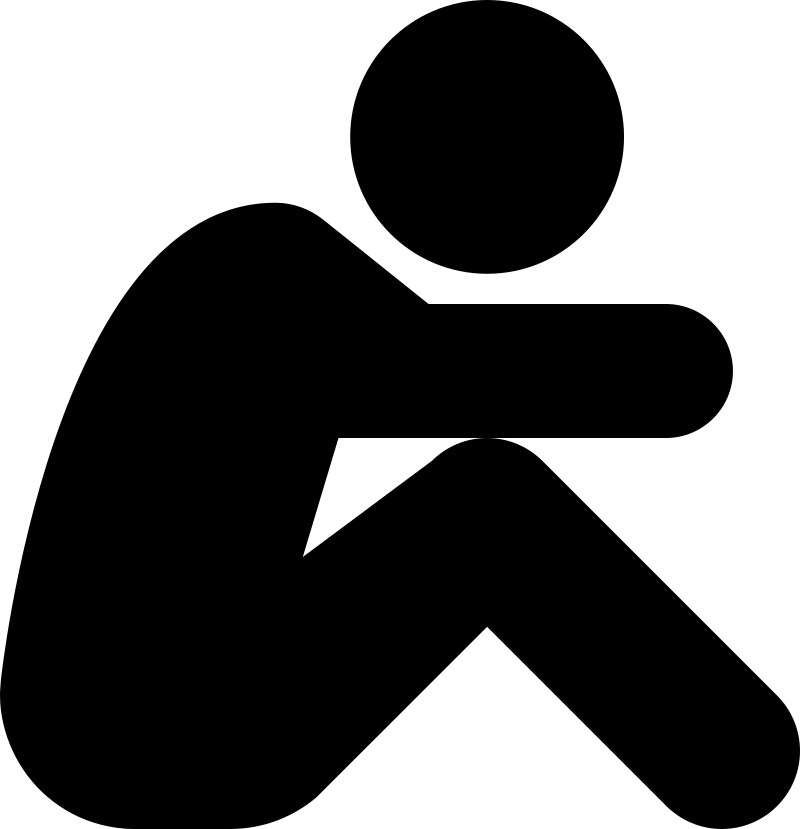 Depression overwhelmed person