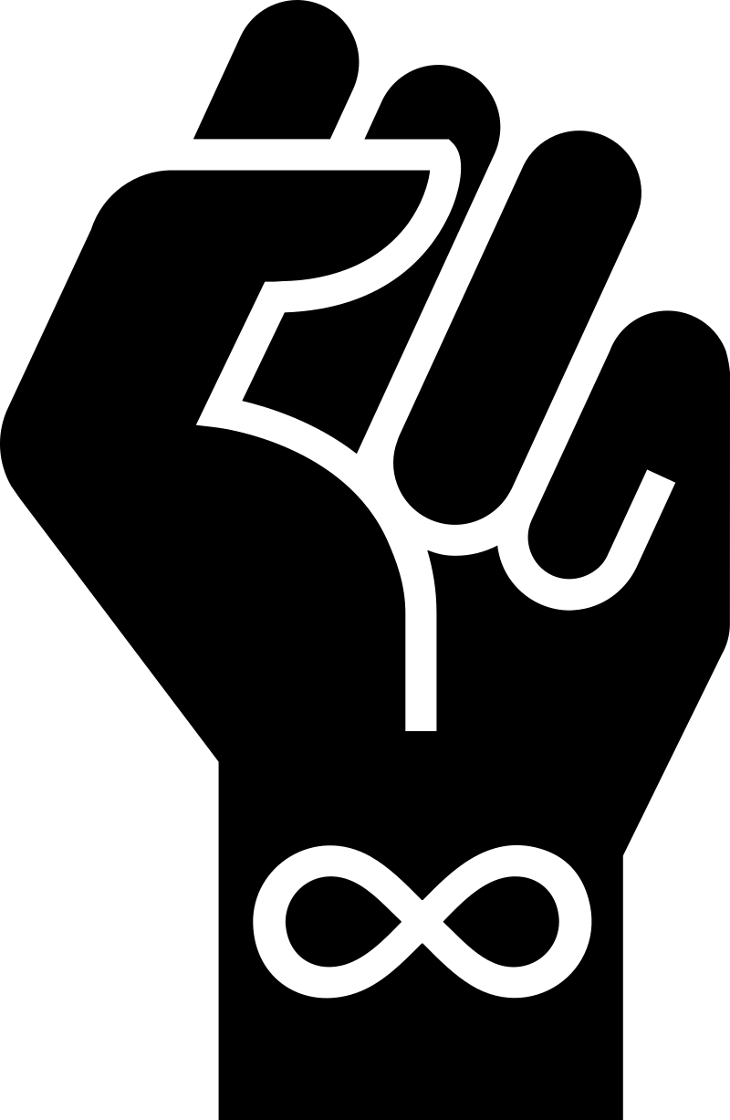 fist autistic neurodiversity infinity auDHD