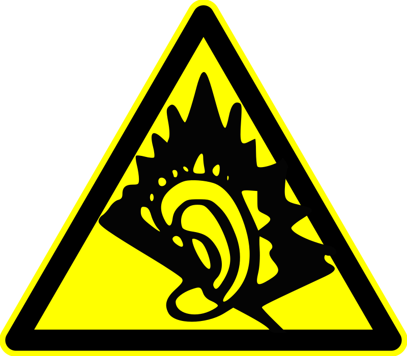 Loud Noise - Hearing Warning Sign
