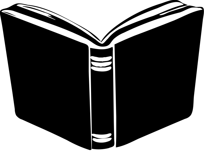 Open book - black and white