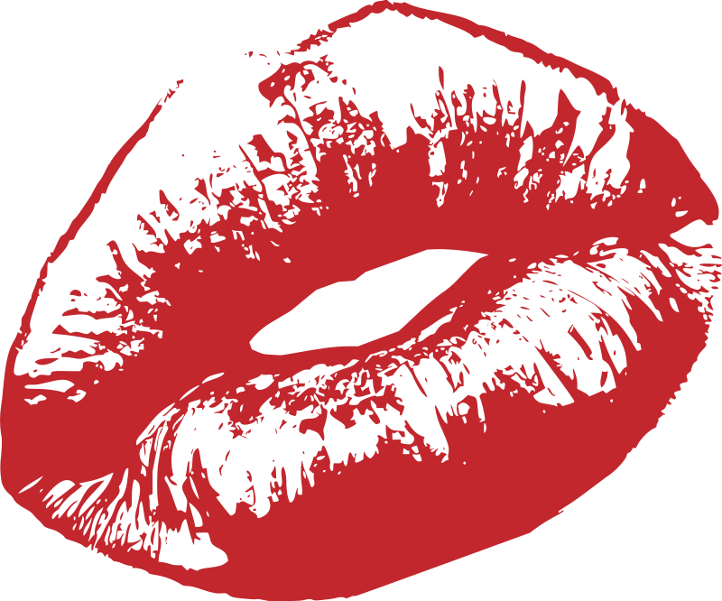 Red sexy lips kissing
