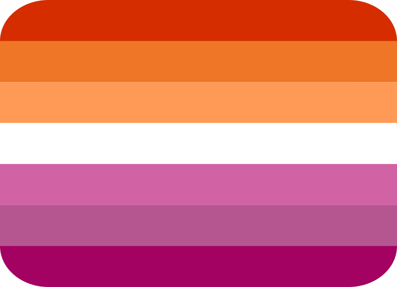 Lesbian pride flag icon emoji 7 stripes