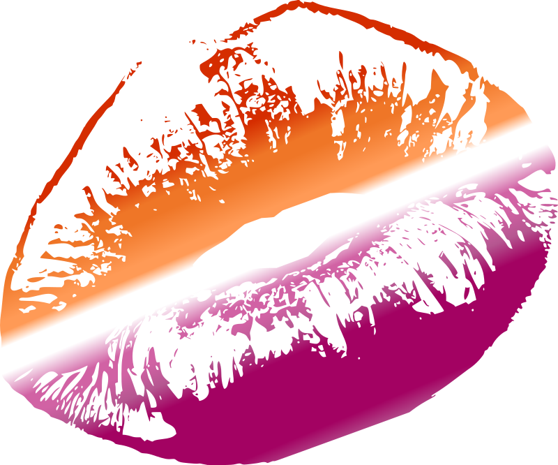 lesbian pride lips kiss - wlw