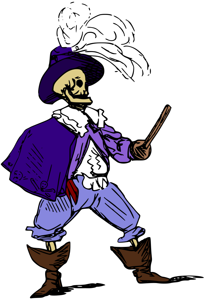 Fighting Skeleton (Colored)