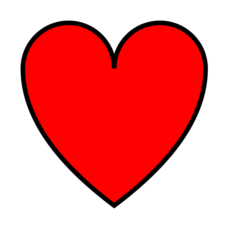 Rainbow color animated heart