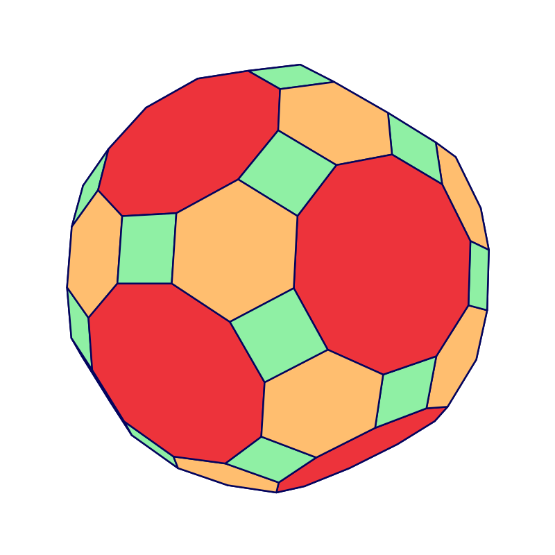 Truncated Icosidodecahedron Rotate Animation (Perspective)