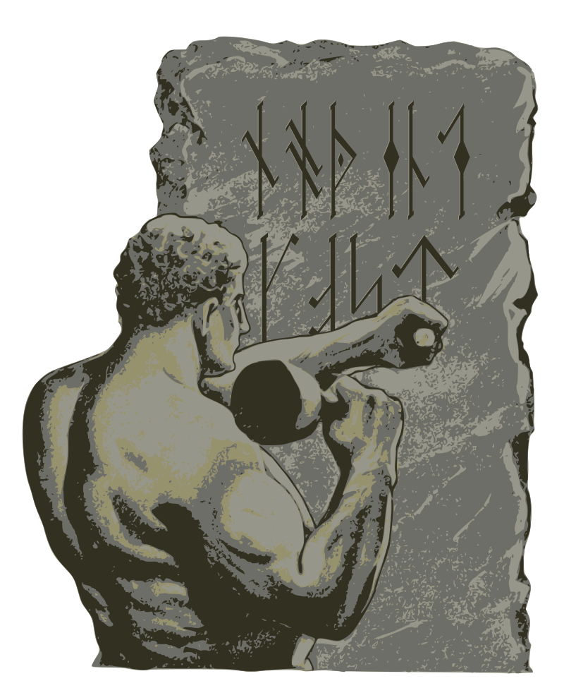 Man Carves a Runeic Poem