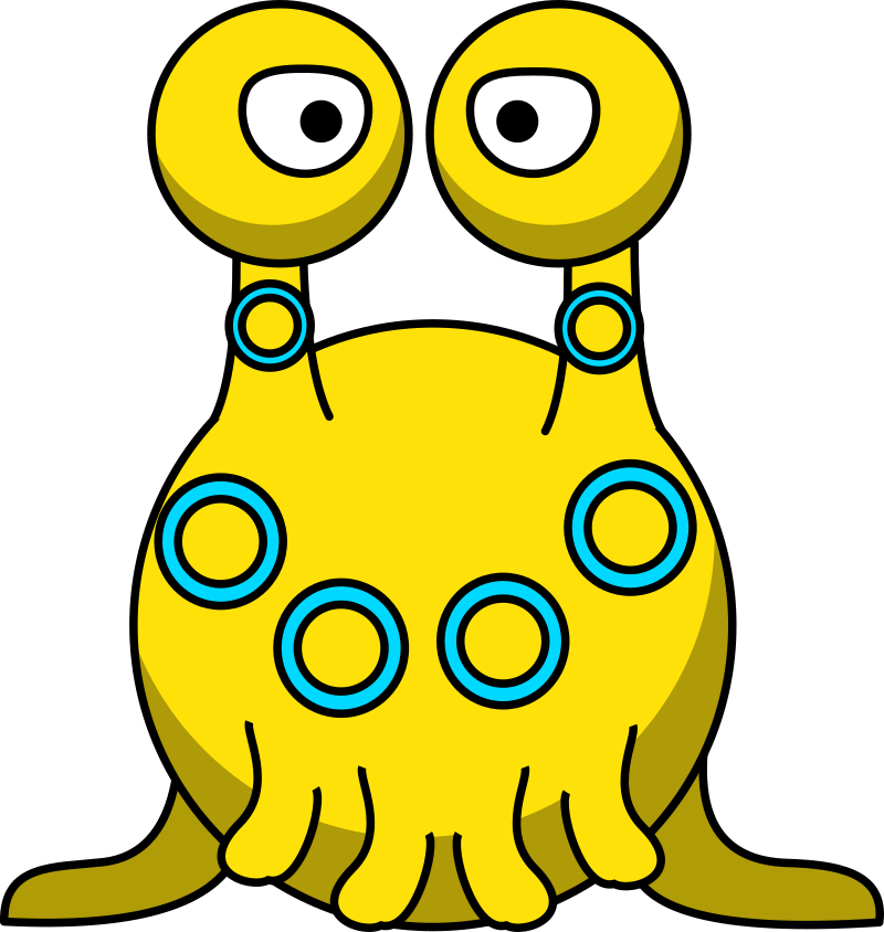 Cartoon Blue ring octopus