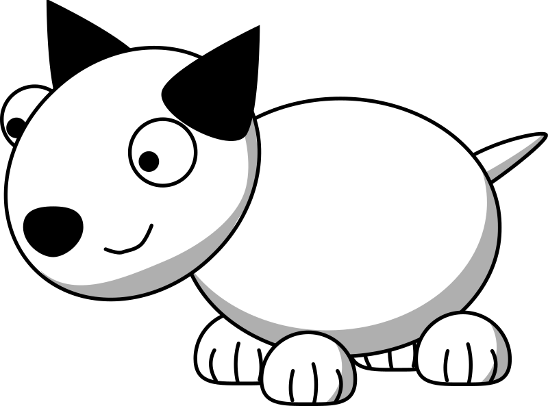 Cartoon Bull terrier side view