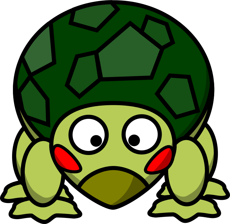 Cartoon Red eared slider turtle