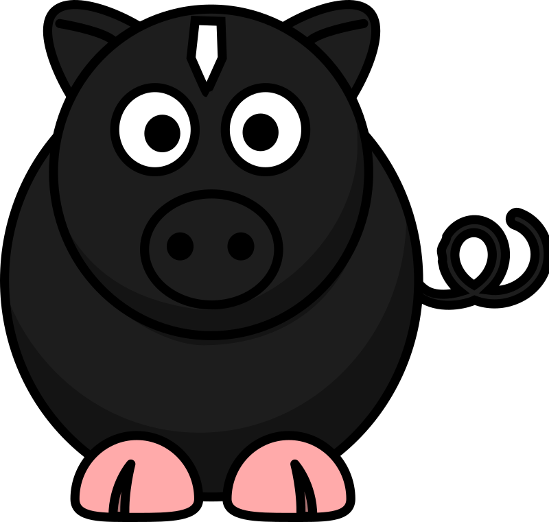 Cartoon Potbelly pig