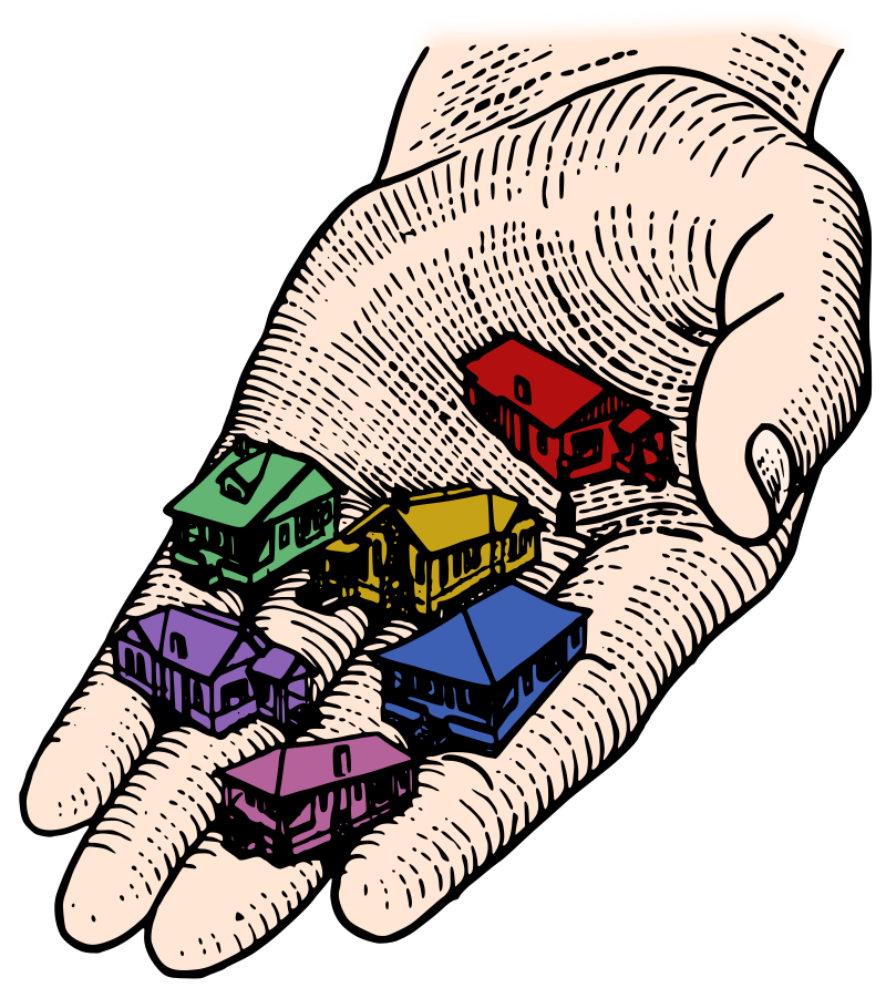 Hand with Houses - Colour Remix