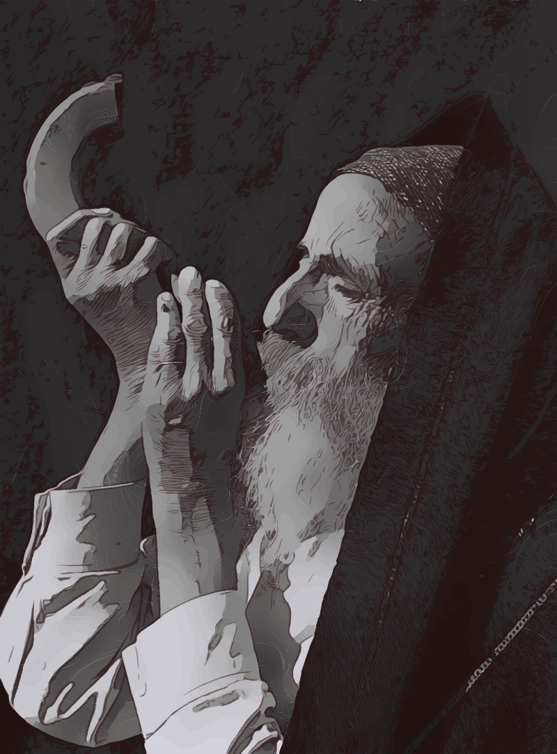 Blowing a Shofar