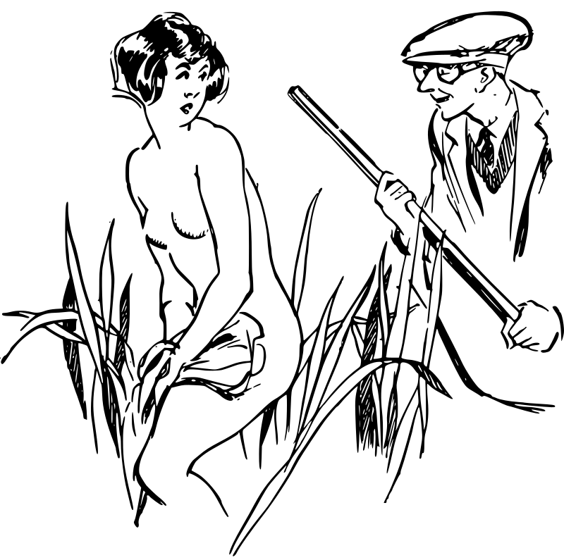 Naked Woman and a Hunter