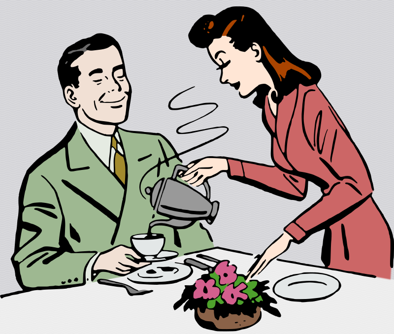 Man Being Served Coffee