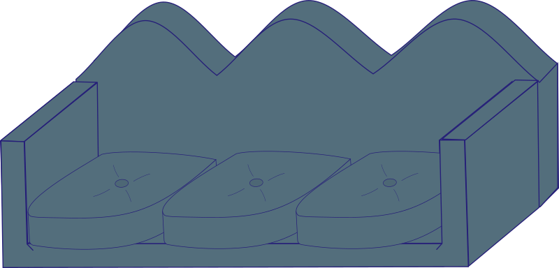 soft blue couch