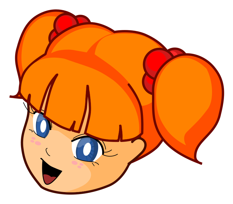 Redhead anime girl