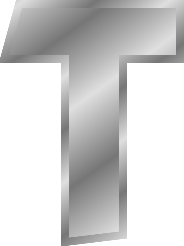 Effect Letters alphabet silver