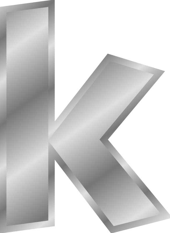 Effect Letters alphabet silver