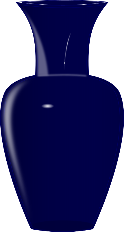 Blue glass vase