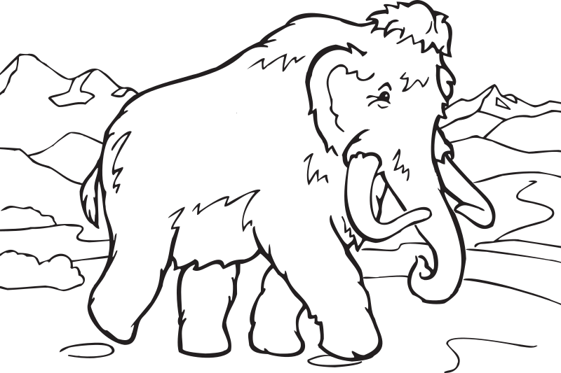 Coloring Book Mammoth