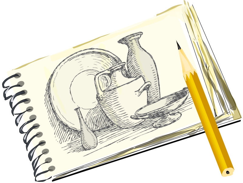 Sketchpad with Still Life, Unfilled