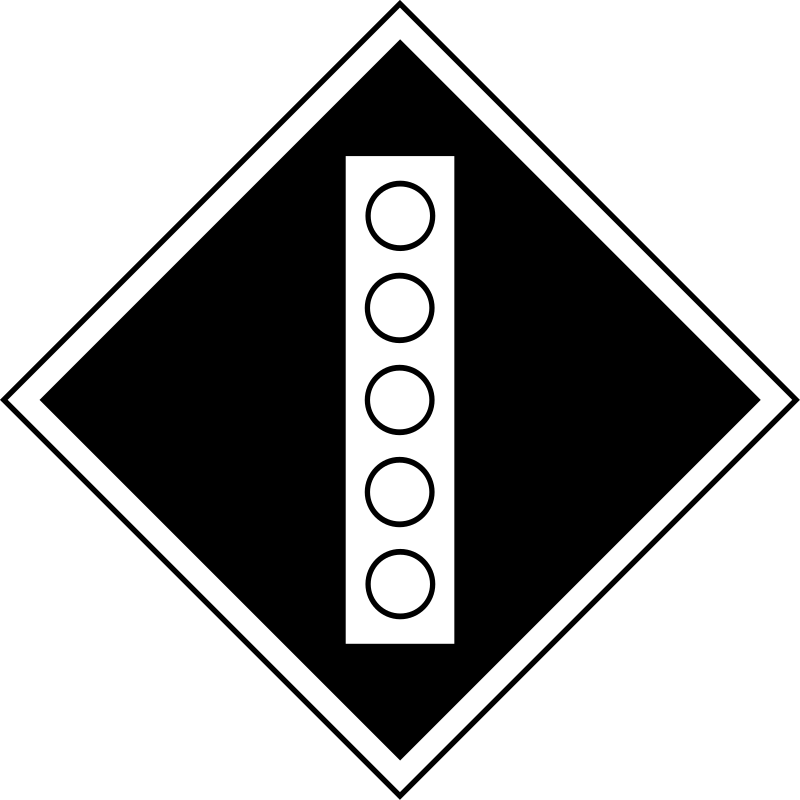 (GD-15) sign "Permanent sign - Raise the pantograph on the electric"
