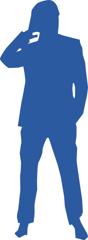 Thinking man silhouette