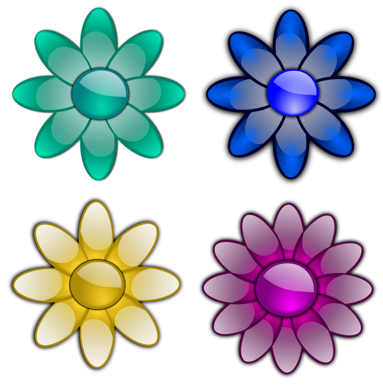 Glossy flowers 3