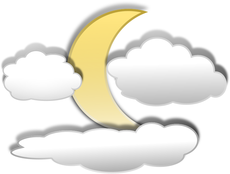 Clouds and the Moon 3